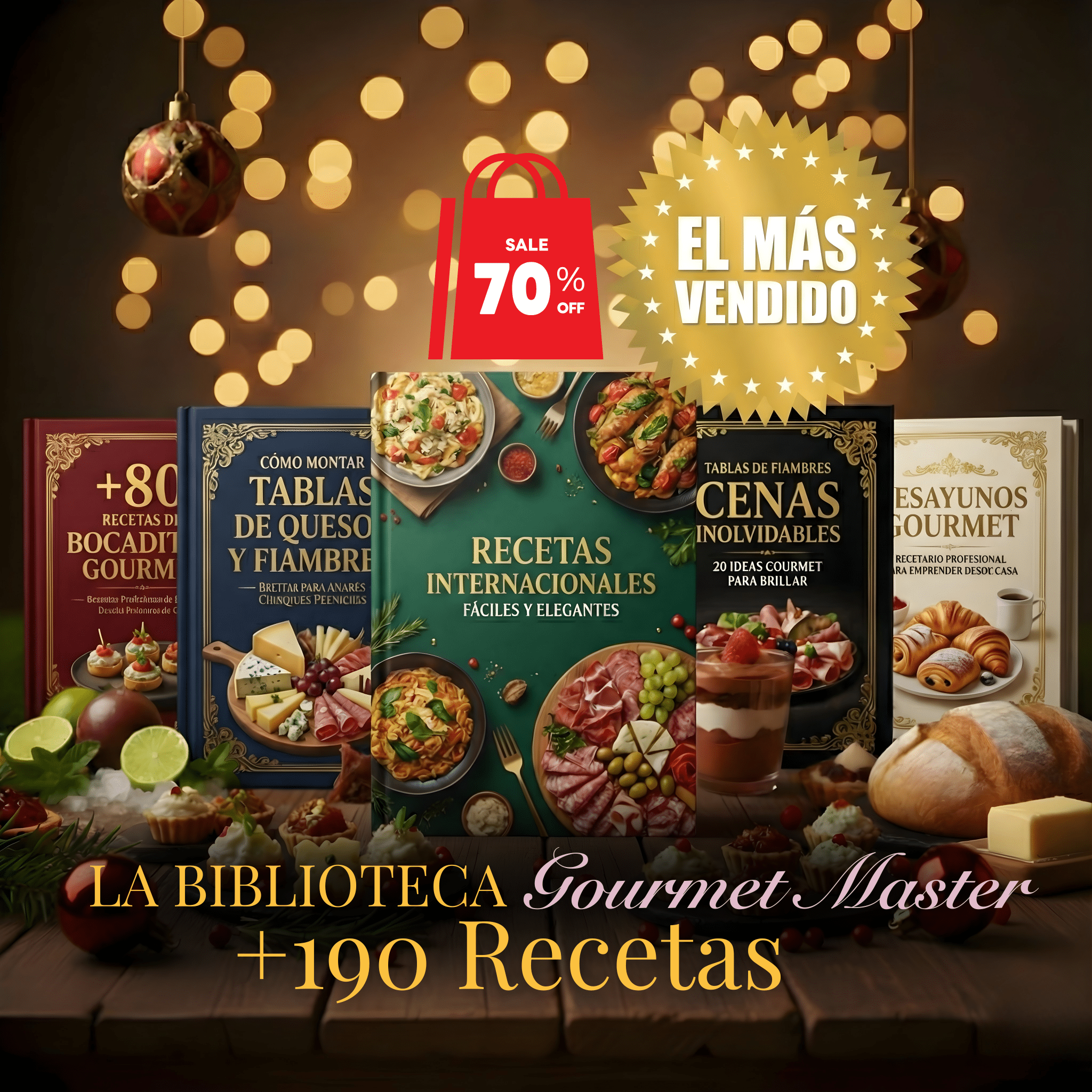 👑 Biblioteca "Gourmet Master" Edición Platino (Pack 14 - en - 1) – Colección Platino +190 Recetas 💎 - Dip House Gourmet